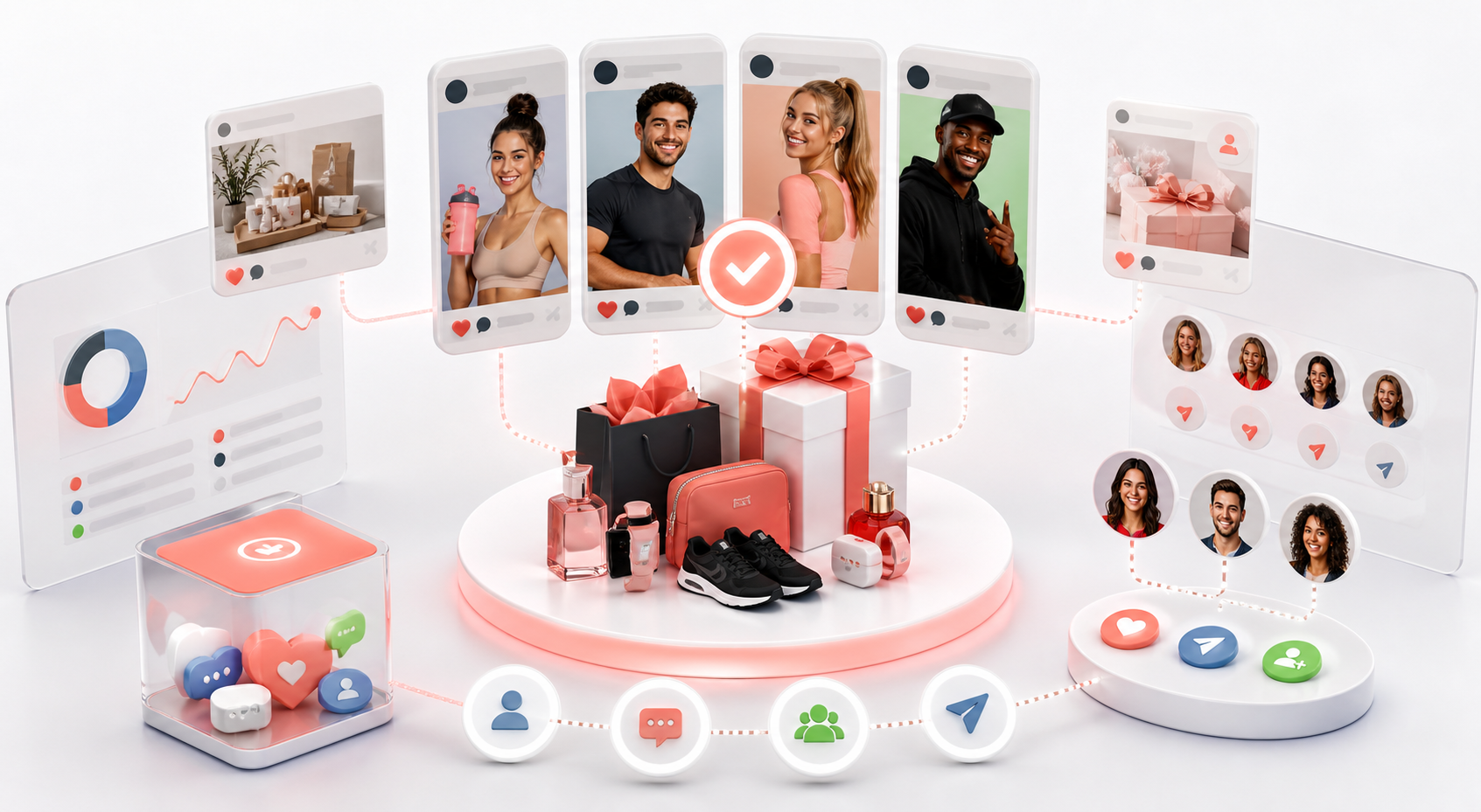 Brands matching with Instagram influencers for giveaway campaigns